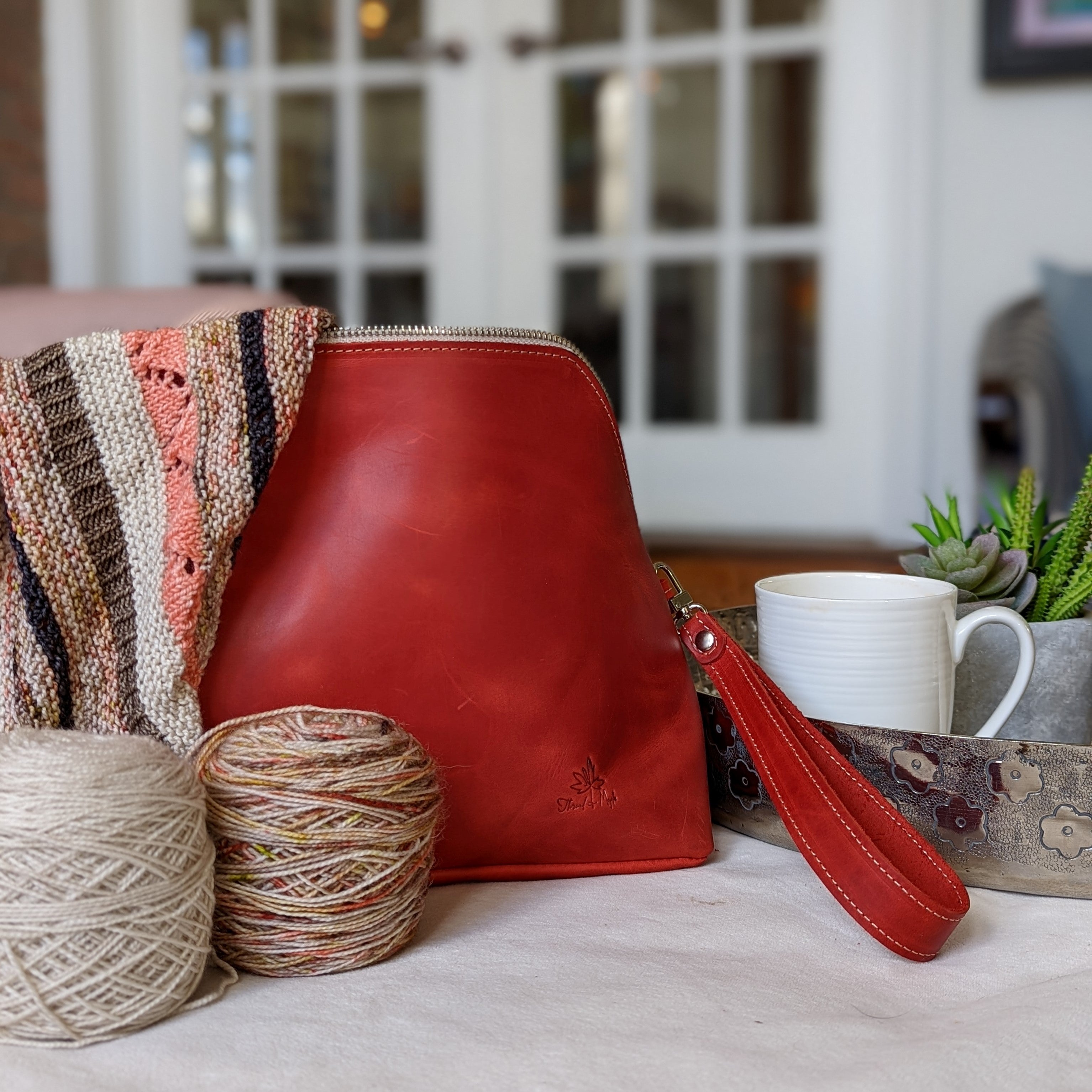 Leather Knitting Bag – Thread and Maple