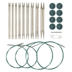 Knit Picks Nickel Options 4.75" IC 9-Pair Set, Size US 4-11