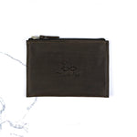 Leather Zip Pocket Velcro Tab