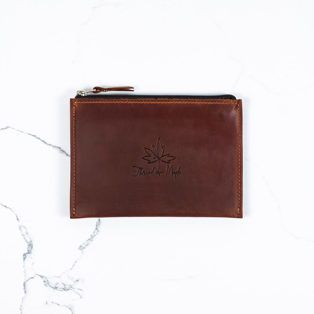 Leather Zip Pocket