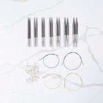 Ensemble de 7 aiguilles courtes Knit Picks Resilience IC, tailles US 4-10