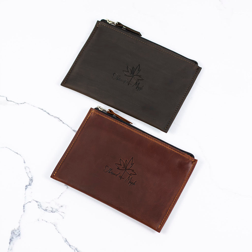 Leather Zip Pocket