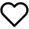 Black outline of a heart shape on a transparent background.