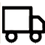 Silhouette of a delivery truck icon.