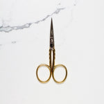 Singer 3 1/2" Gold Handle Fine Point Embroidery Scissors