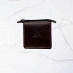 Leather Square Zip Pouch