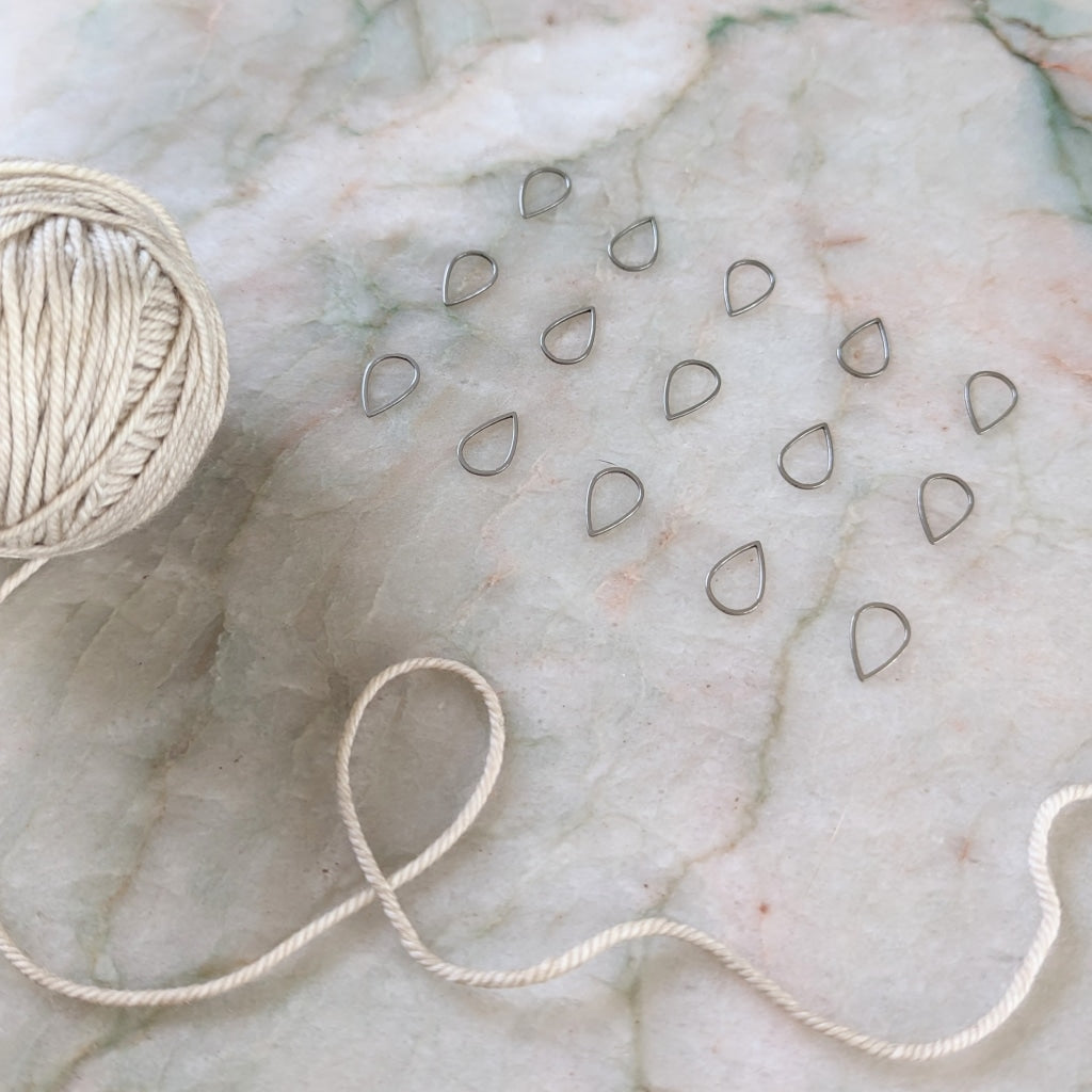 Steel Teardrop Stitch Markers