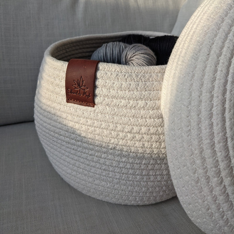 Large Cotton Rope Basket  Stylish Yarn Storage – Thread and Maple