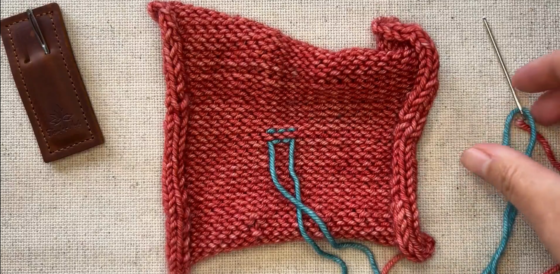Duplicate Stitch for Weaving in Ends