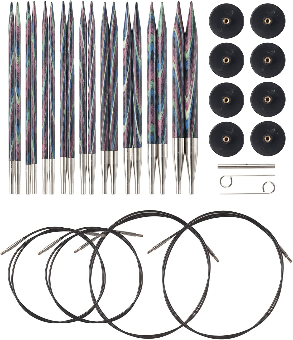 Knit Picks Majestic 4.75" IC 9-Pair Set, Sizes US 4-11