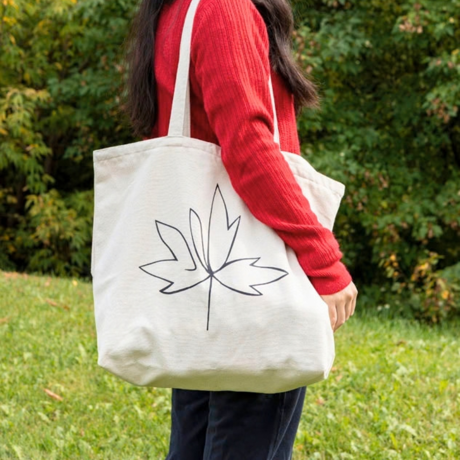 T&M Cotton Zip Tote
