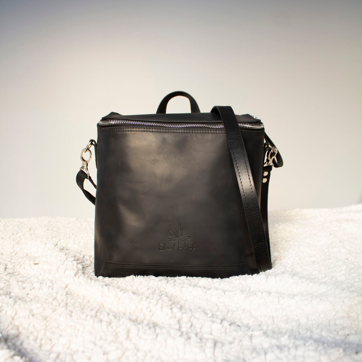 convertible backpack tote black cross body leather Wear it as a backpack Leather Convertible Backpack Thread