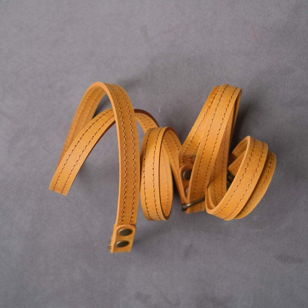 Leather Brass Shoulder Strap