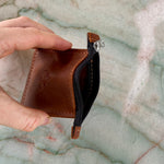 Leather Square Zip Pouch
