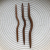 curved KA cable needle made from bamboo