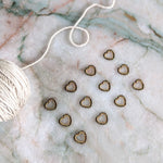 Bead Heart Stitch Markers