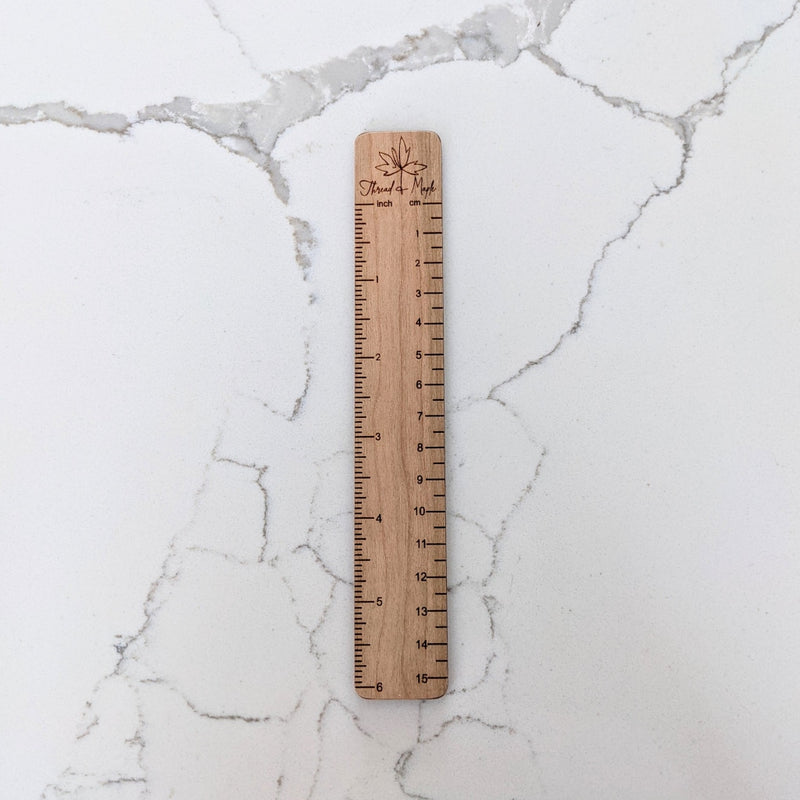 wood ruler 6 inch
