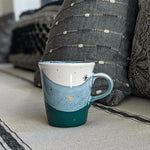 handcrafted ceramic mug teal