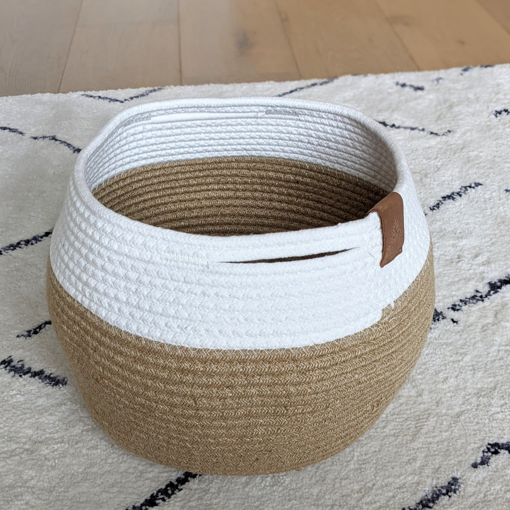 Jute Cotton Rope Basket  Stylish Yarn Storage – Thread and Maple