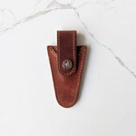 genuine leather scissor sheath whiskey color
