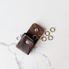 Leather Stitch Markers Case - Chocolate - Goods
