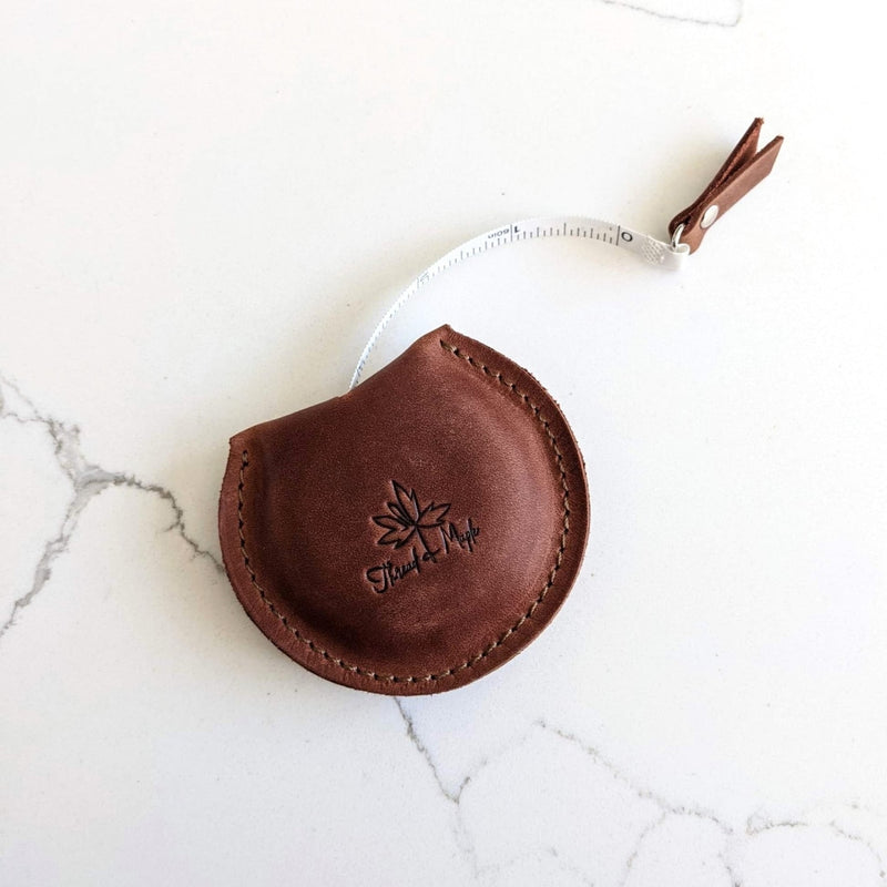 Hand-Stitched Leather Tape Measure