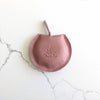 leather retractable tape measure pink