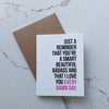 Love You Card Beautiful Badass - Stationery