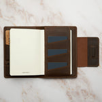 brown leather folio A5