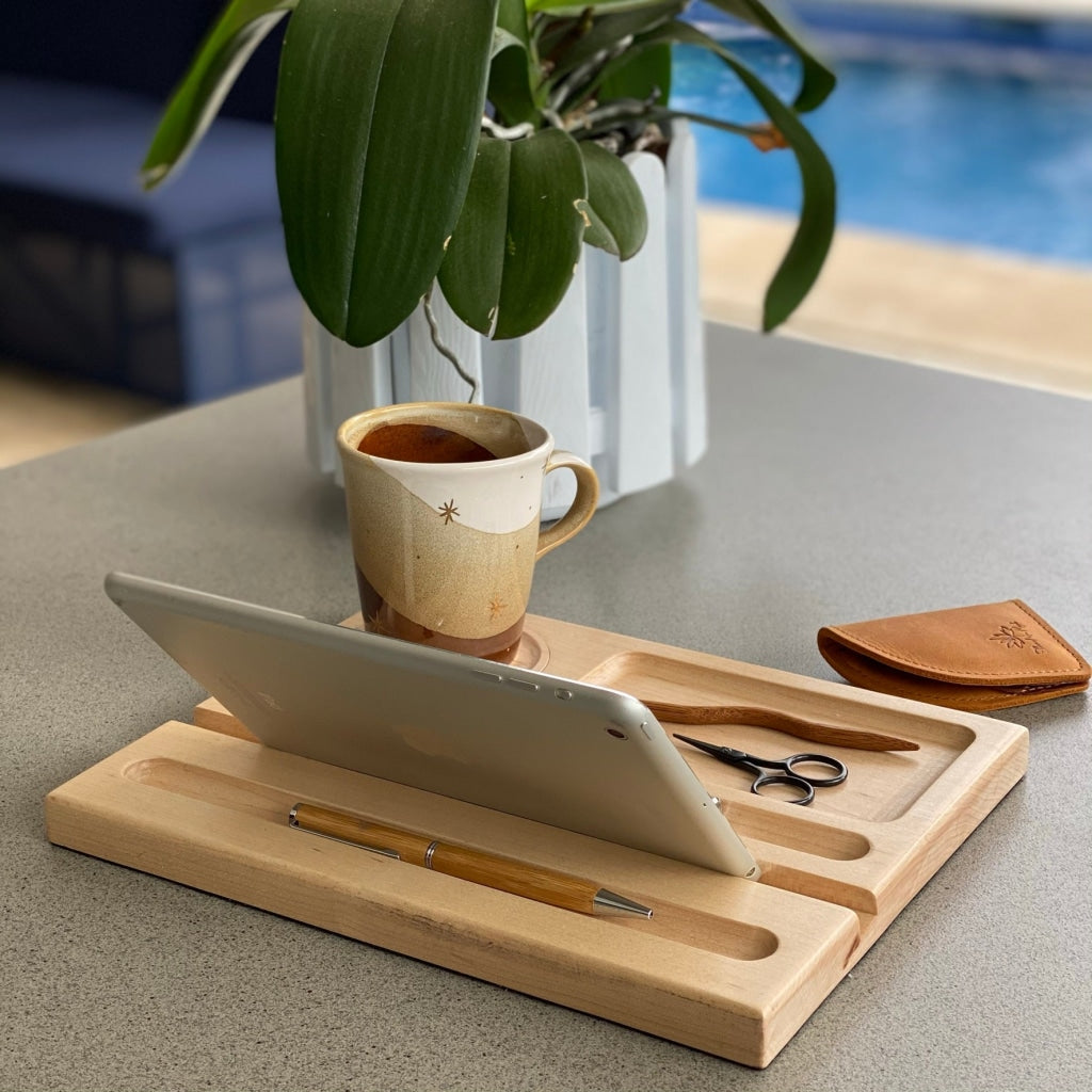handmade in canada wooden tablet holder