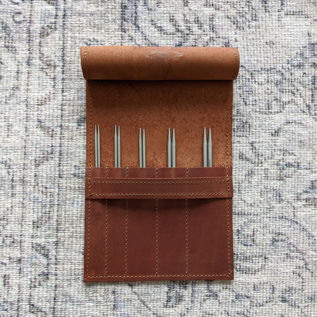 Needle Holder Slip  Leather Knitting Needle Case – Thread and Maple