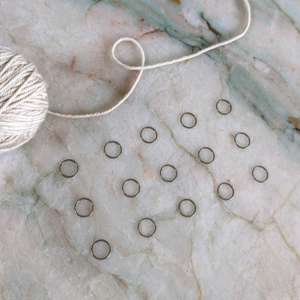 Steel Ring Stitch Markers  Progress Keeper for Knitting – Thread