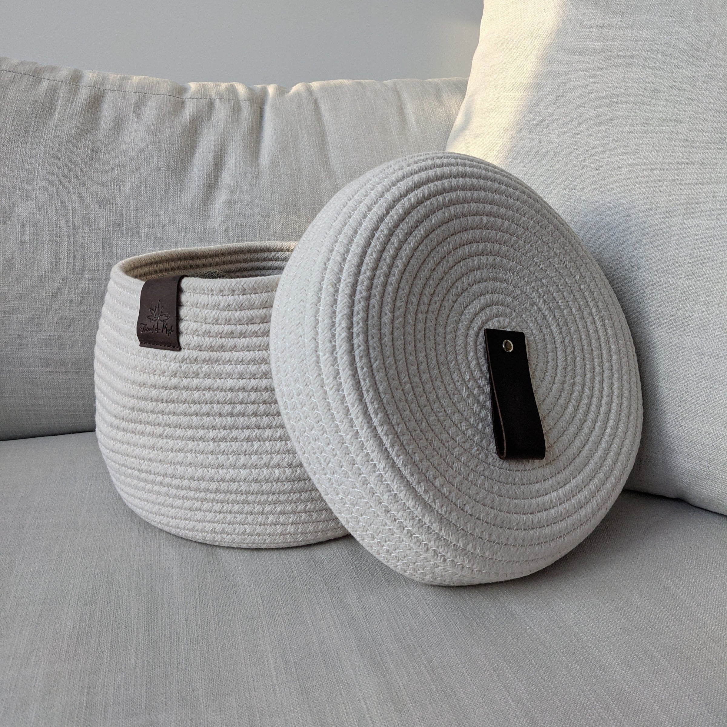 Jute Cotton Rope Basket  Stylish Yarn Storage – Thread and Maple